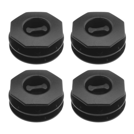 Ensemble de 4 Clips de Fixation Antidérapants pour Tapis de Sol de Véhicule - Noir