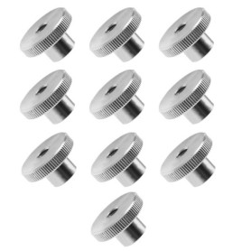 Lot de 10 écrous moletés M5 en acier inoxydable 304 - Type DIN 466