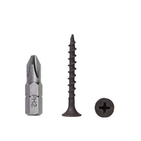 Lot de 200 vis en acier noir pour cloison sèche - 3,5 x 32 mm