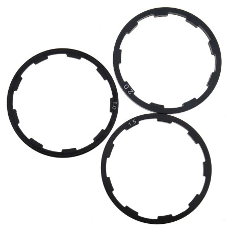 EMSea Kit de 3 Entretoises Rainurées pour Volant de Vélo en Aluminium