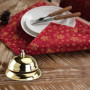 Cloche de Table en Métal Dorée - Sonnette de Service Ronde pour Restaurant et Maison