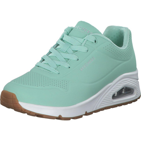 Baskets Skechers Femme UNO Stand on AIR Mint Durabuck/Mesh - Confort et Style