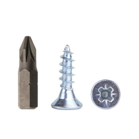 Lot de 400 vis à bois zinguées 4,0 x 16 mm - Vis universelles Pozi-Drive