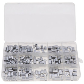 ECSiNG 200 Clips en Aluminium pour Câbles avec Doubles Trous - 4 Tailles