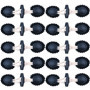 Lot de 10 boutons à bascule en cuir noir faits à la main pour vêtements