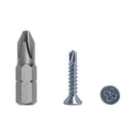 Lot de 100 vis à tôle auto-foreuse en acier zingué 3,5 x 19 mm - Marcopol