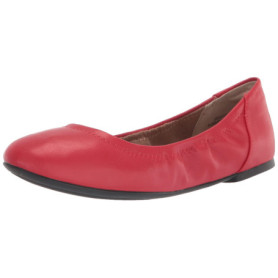 Ballerines Plates Amazon Essentials pour Femme - Rouge Coquelicot Vif, Pointure Large 44