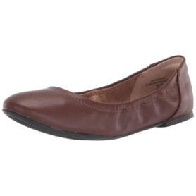 Ballerines Plates Flexibles Amazon Essentials pour Femme - Marron Foncé, Pointure 42