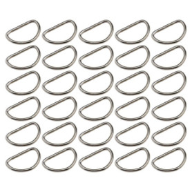 OTOTEC 30 Boucles en D Métalliques 25mm pour Bricolage et Maroquinerie