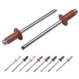 Lot de 500 Rivets Aveugles Peints 4,0 x 8 mm - Marron Cuivré RAL 8004