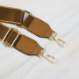 Bretelle Ajustable en Cuir Marron avec Crochets Métalliques pour Sac