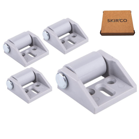 SKIR'CO Lot de 4 roulettes fixes en caoutchouc 15 mm pour meubles