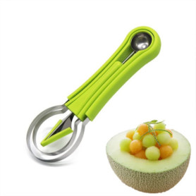 Ensemble de Pelle à Melon Professionnel 4 en 1 en Acier Inoxydable