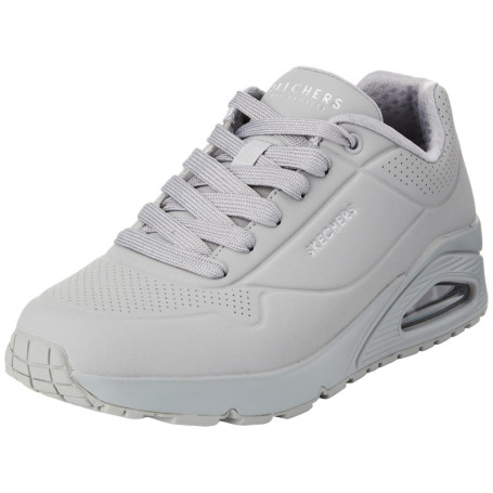 Baskets Skechers Uno Stand on Air pour Homme - Gris Clair Durabuck Mesh