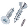 Lot de 100 vis à bois en acier zingué SKIR'CO - Tête fraisée Pozidriv 6,0 x 30 mm
