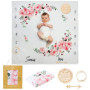 Couverture Bébé ODOXIA en Coton Doux - Thème Feuilles Unisexe