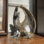 Sculpture de Dragon Steampunk en Résine - Décoration Gothique 30,5 cm