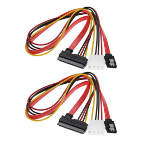 OTOTEC Câble d'Alimentation et de Données SATA 2 en 1 - Lot de 2, 50 cm