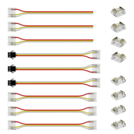 Ruban LED RGB Multicolore PAUTIX avec Connecteurs et Câbles d'Extension