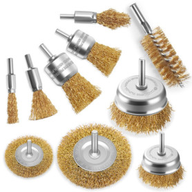 Aongray Lot de 10 Brosses Métalliques pour Nettoyage et Décapage