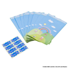 Lot de 16 sachets colorés Peppa Pig pour biscuits et cadeaux