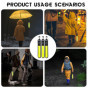 Pendentifs LED Clignotants WIYETY pour Cartables - Sécurité Enfant Jaune