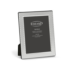 Cadre Photo EDZARD Barletta 13x18 cm Argenté avec Dos en Velours