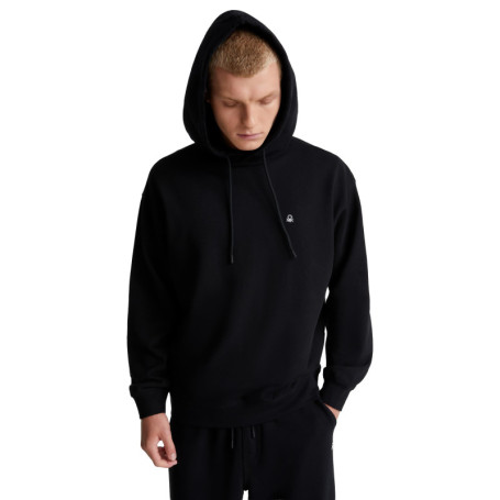 Sweat à Capuche Noir en Coton Organique pour Homme - United Colors of Benetton