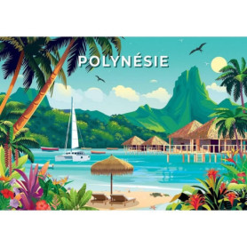 Puzzle 1000 pièces Polynésie Française - Qualité Premium et Toucher Soyeux