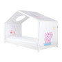 Housse de Lit Cabane Peppa Pig 90 x 200 cm - Accessoire Montessori avec Poches de Rangement