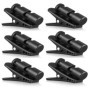 Clips de Câble pour Écouteurs - 6 Pièces Noir avec Rotation 360°