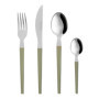 Service de 24 couverts en acier inoxydable avec manches verts Diletta