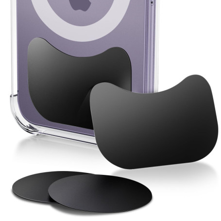 Lot de 4 Plaques Magnétiques Universelles pour Téléphone en Voiture - Fixation Adhésive 3M