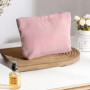 Pochette Cosmétique en Velours Rose - Trousse de Toilette Pratique pour Femmes