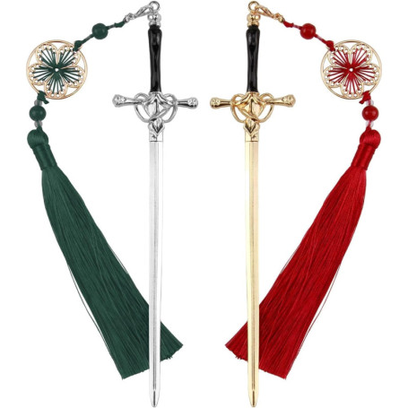 Lot de 2 Marque-Pages Épée Métal Antique - Style Samurai ou Médiéval