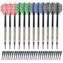 Set Professionnel de Fléchettes à Pointe Plastique - 12 Fléchettes avec Embouts et Ailettes