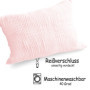 Housse de Coussin Bio en Mousseline Rose Bébé - 40 x 80 cm