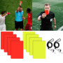 Kit d'Arbitre de Football avec Cartons et Sifflets en Acier Inoxydable