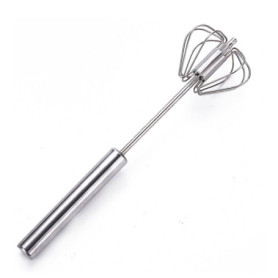 Fouet Semi-Automatique Rotatif en Acier Inoxydable 30 cm - PARENCE