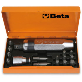 Tournevis à frapper Beta 1295/C14 avec 14 embouts et douille porte-embouts