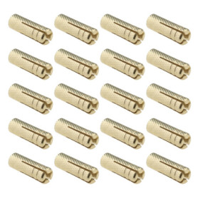 Lot de 20 chevilles M8 en laiton pour fixation murale solide