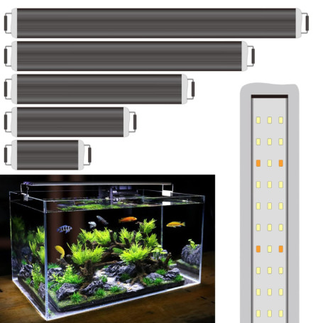 Lampe LED d'Aquarium Étanche 15W avec Support Extensible - BPS