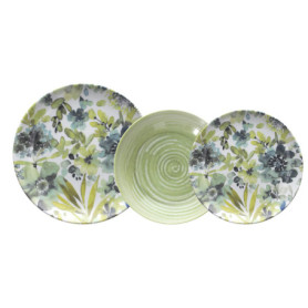 Service de vaisselle Ofelia pour 6 personnes en porcelaine florale