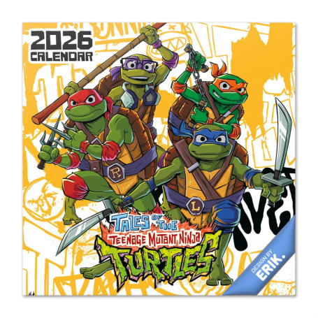 Calendrier Mural 2026 Les Tortues Ninja - Organisation Originale