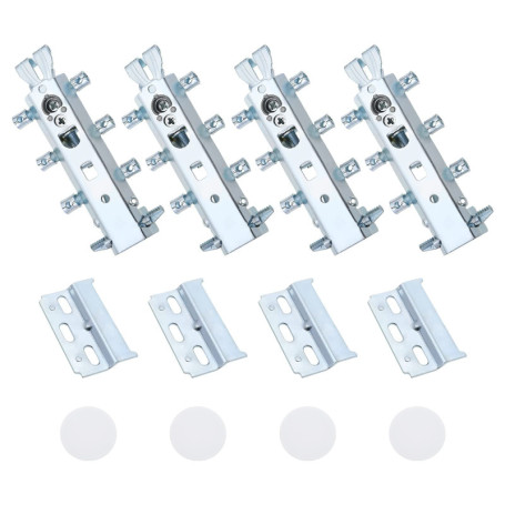 OTOTEC Lot de 4 Supports Muraux Universels Argentés pour Armoires