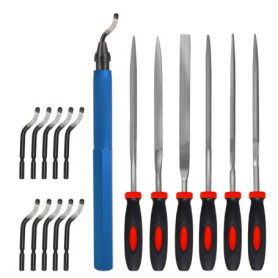 Kit d'Ébavurage Professionnel BYHH avec 10 Lames et 6 Limes
