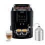 Krups Essential Machine à Café Grain Automatique avec Écran LCD et Pot à Lait Inox