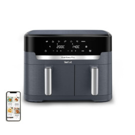 Friteuse à Air Chaud Tefal Dual Easy Fry 11L - Double Chambre Gris