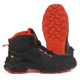 Chaussures de travail BWOLF Falcon HI S3S en cuir noir avec protection ESD