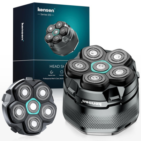 Rasoir Électrique Kensen 6D pour Tête Chauve - Autonomie 160 mins, Étanche et Rechargeable